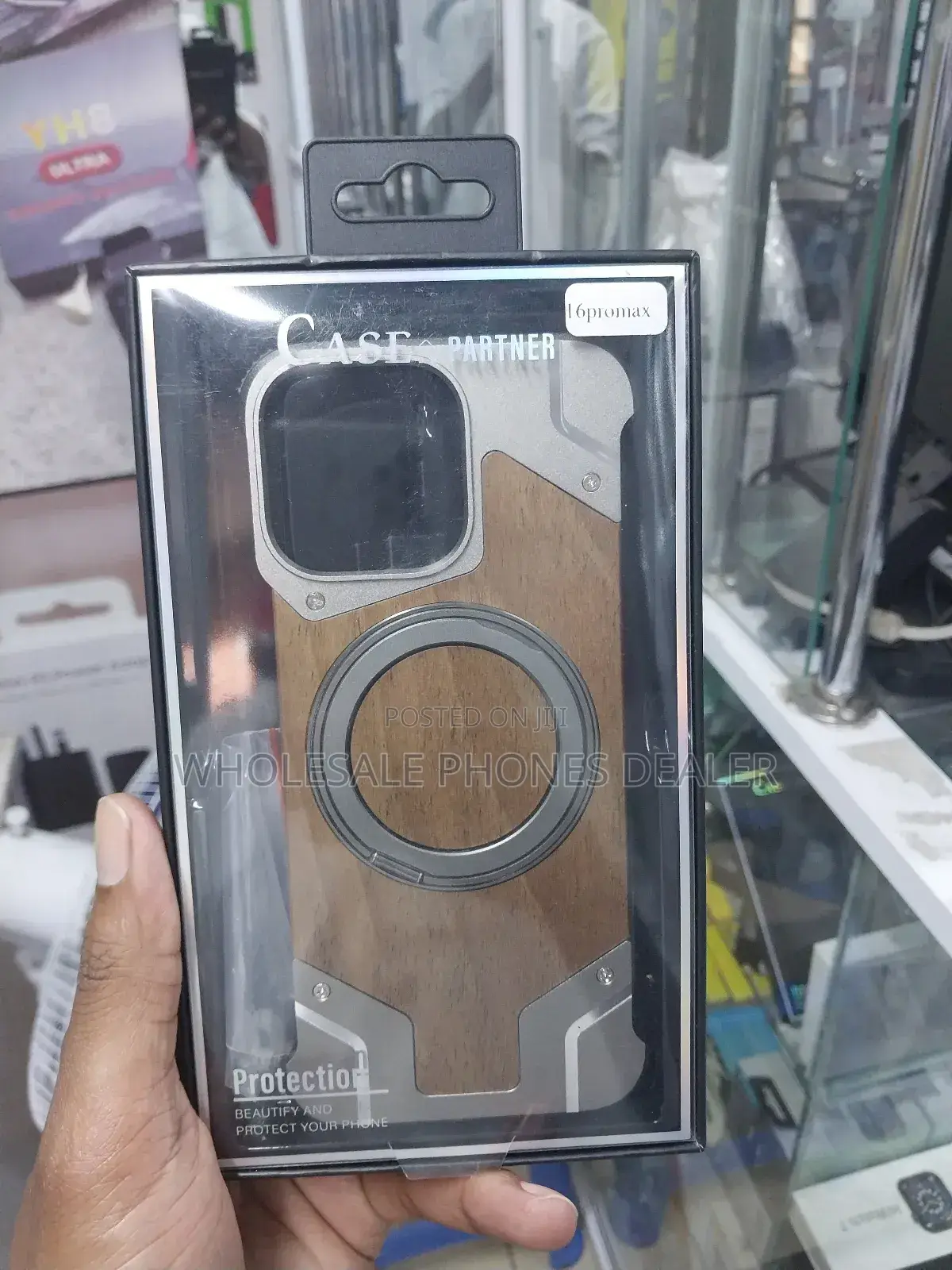 iPhone 16 Pro Max Wooden Colour Metallic Case