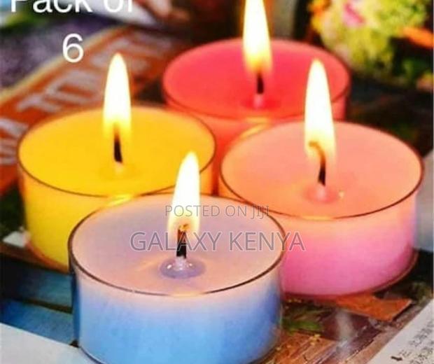 6pc Pack of Scented Candles in Glass Holders - main view