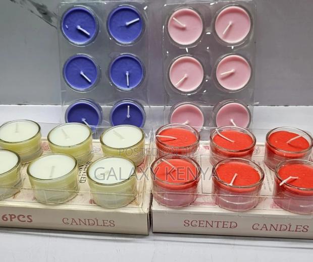 6pc Pack of Scented Candles in Glass Holders - thumbnail 3
