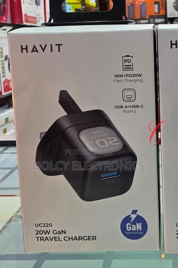 Havit Uc220 20w Gan Dual Usb A & Type C Ports.