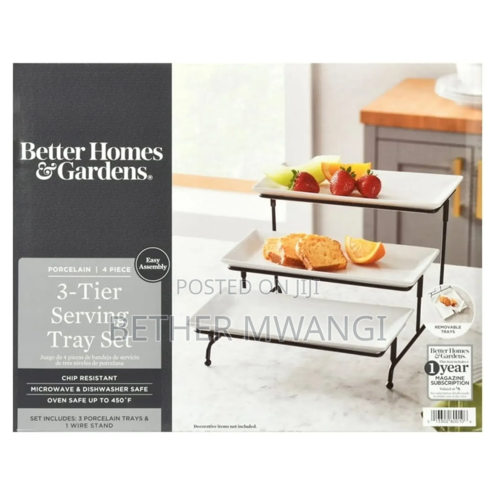 White Porcelain 3-tier Serve Set In Kenya