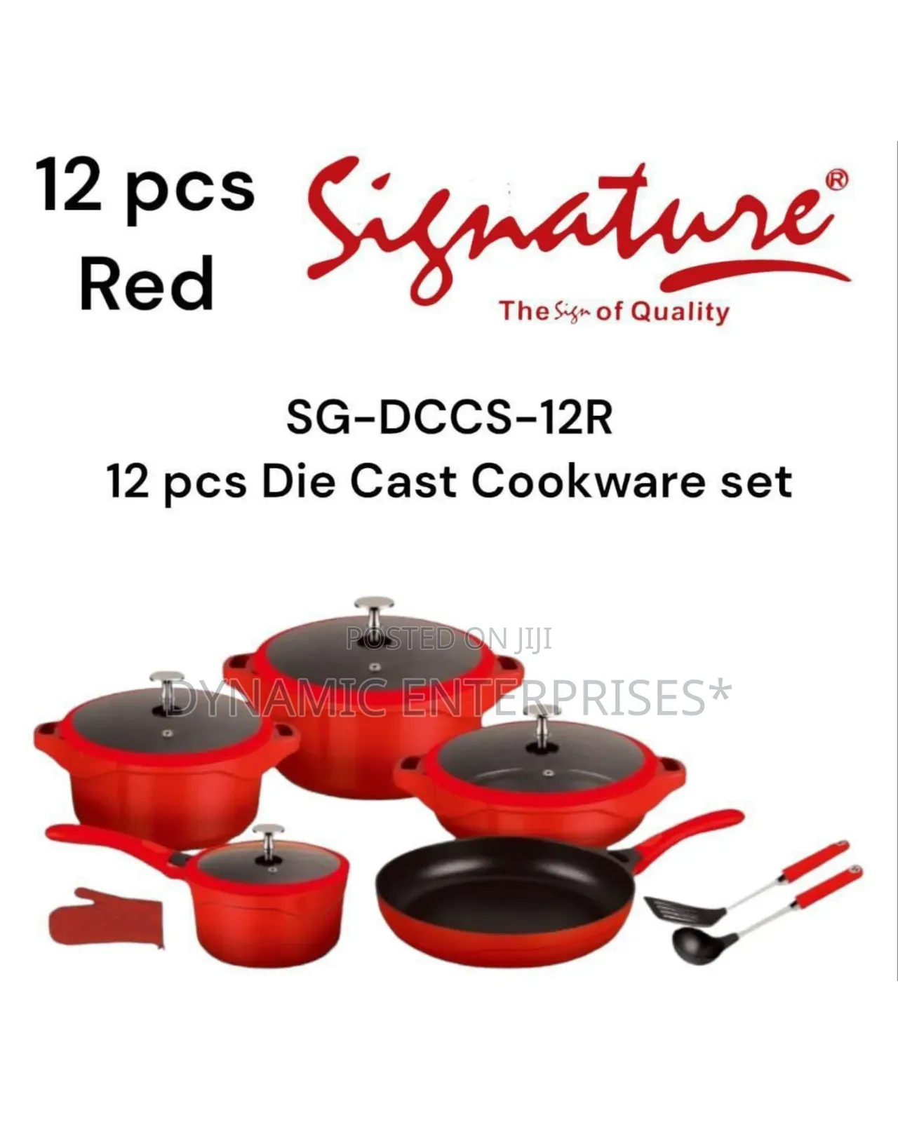 12 PCS Die Cast Cookware Set