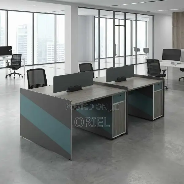 Office Workstation : 4-Way Executive Office Workstation