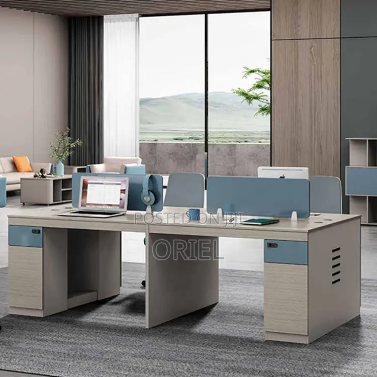 Office Workstation : 4-Way Executive Office Workstation