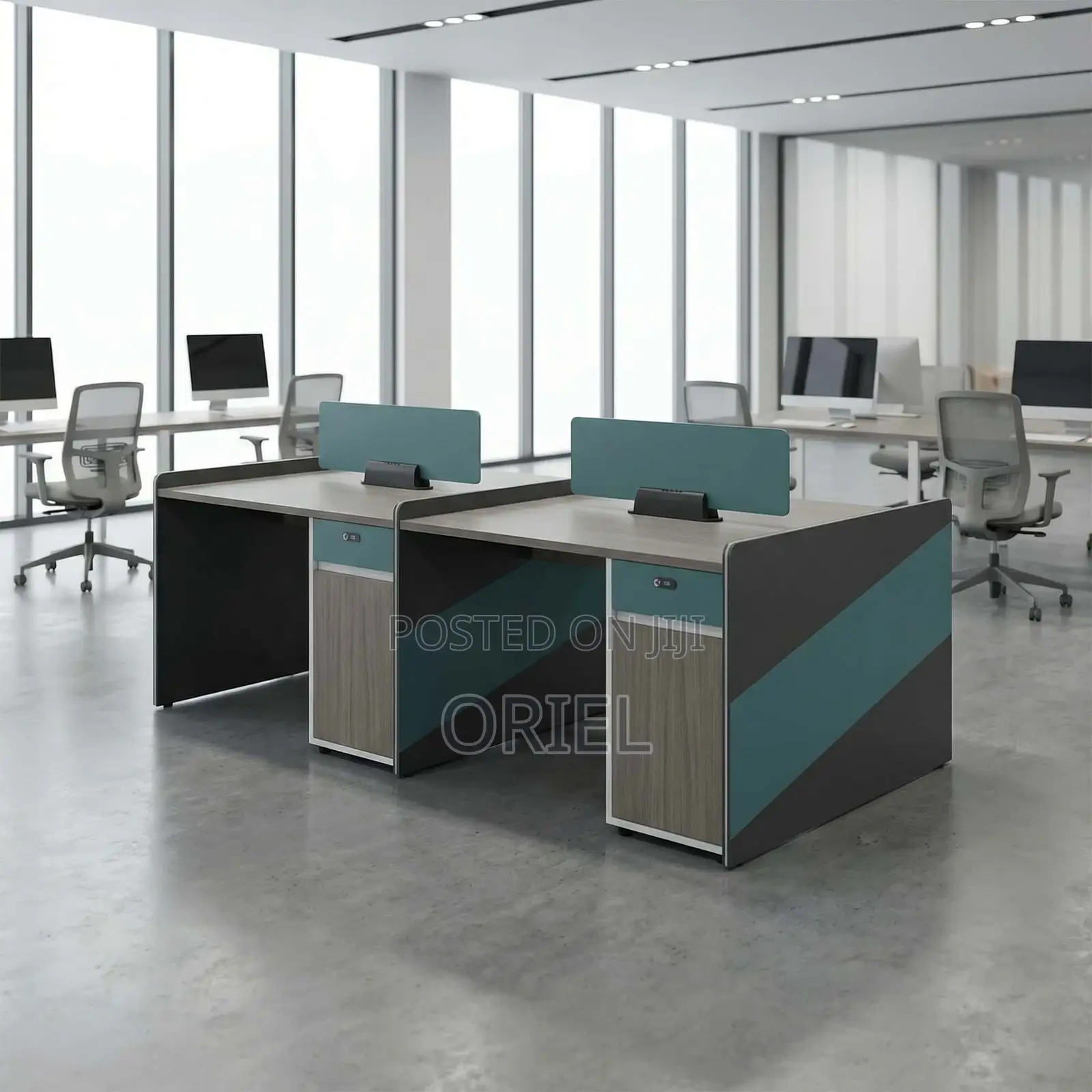 Office Workstation : 4-Way Executive Office Workstation