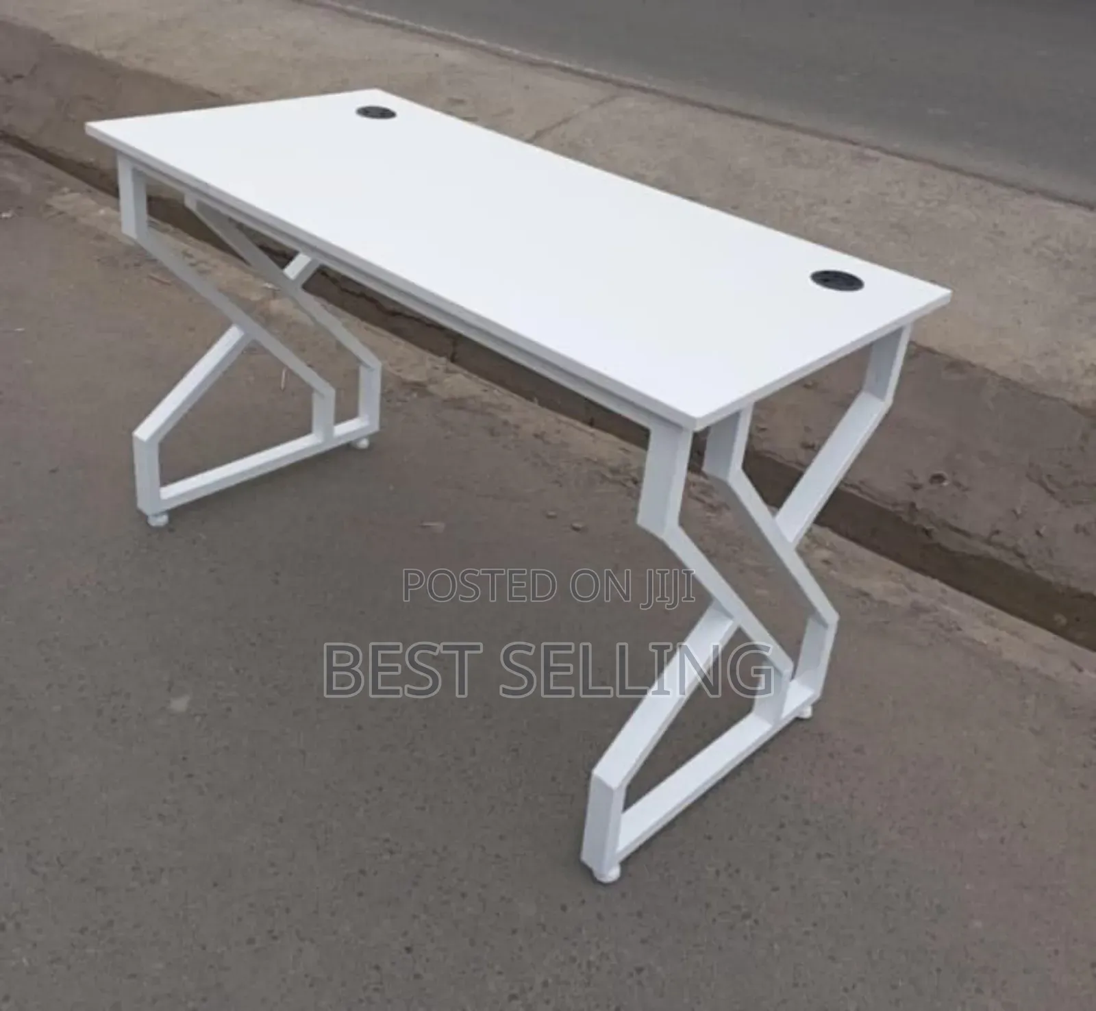 White Metallic Stand Table