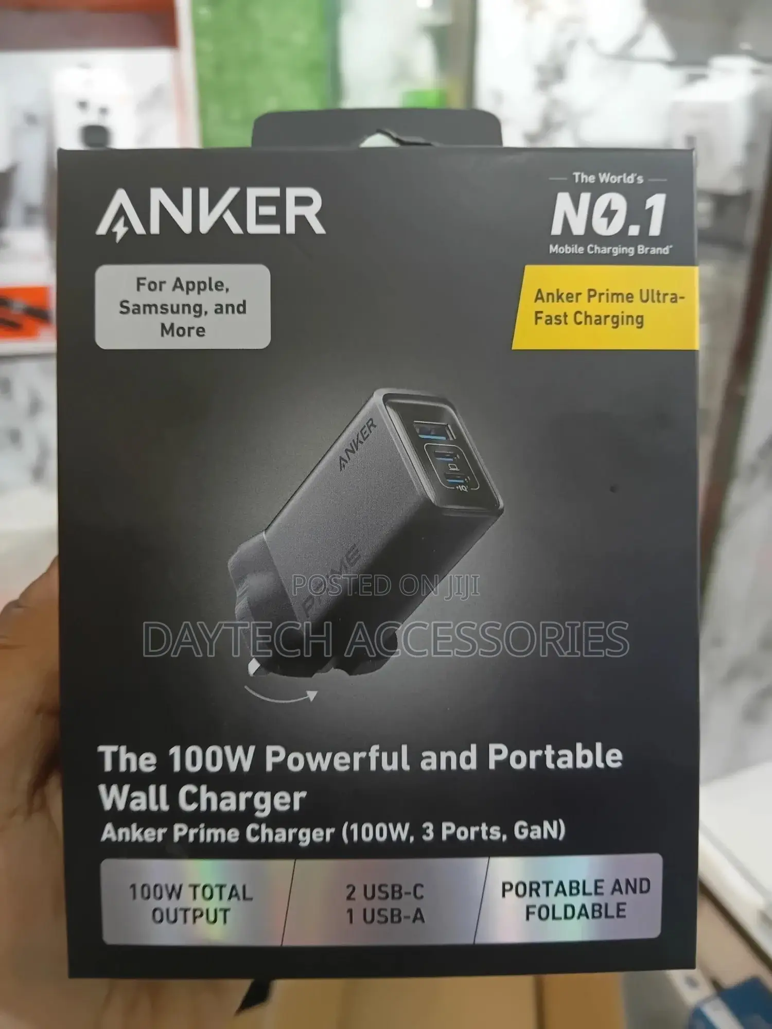 Anker Prime Charger 100w Usb C Foldable Charger 3-Port