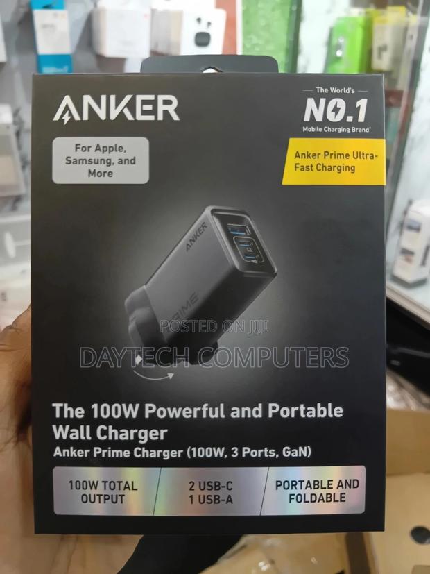 Anker Prime 100w 3-Port Foldable Gan Wall Charger - main view