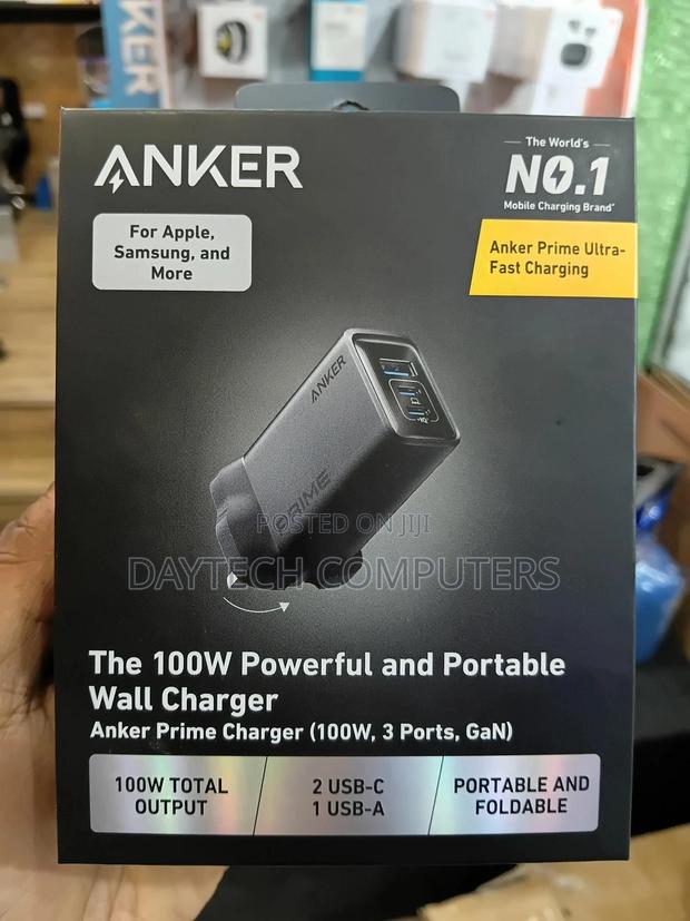 Anker Prime 100w 3-Port Foldable Gan Wall Charger - thumbnail 3