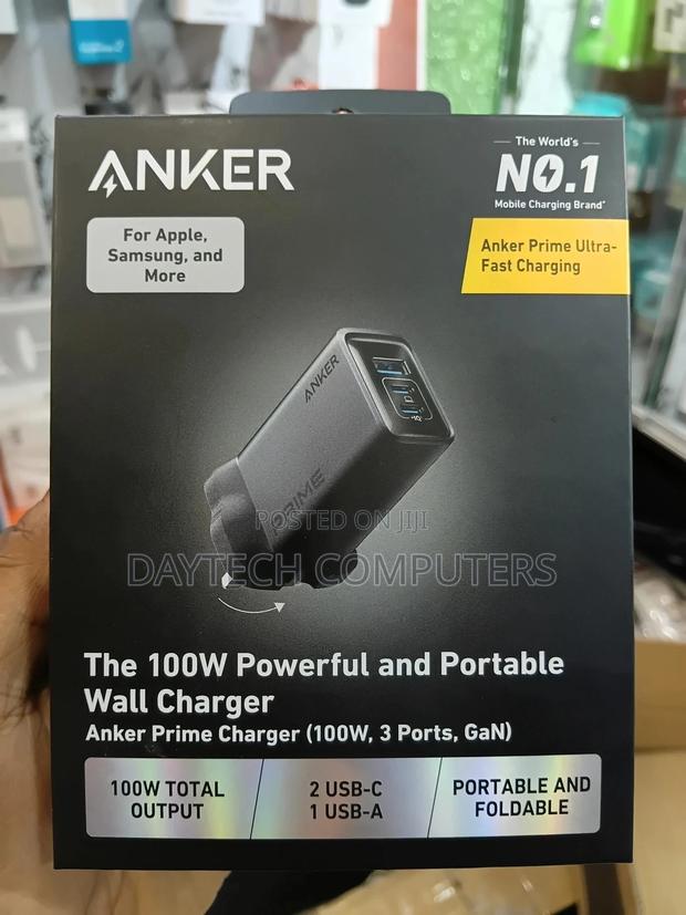 Anker Prime 100w 3-Port Foldable Gan Wall Charger - thumbnail 2