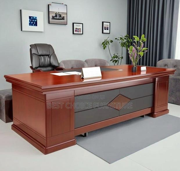 Durable 2m Mahogany L-Shaped Executive Office Desk With Storage - thumbnail 11