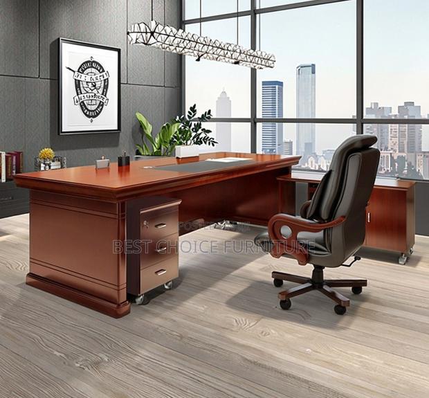 Durable 2m Mahogany L-Shaped Executive Office Desk With Storage - thumbnail 19