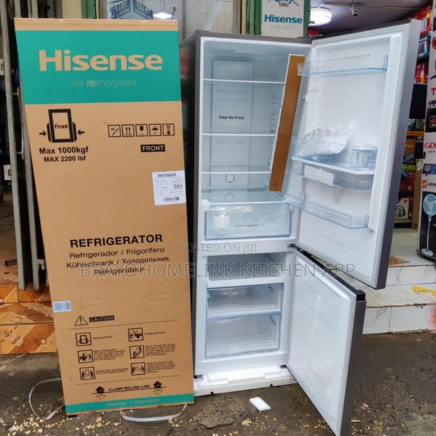 *Hisense Double Door Fridge Bottom Freezer With Dispenser