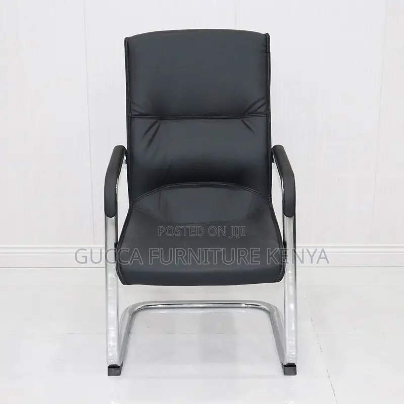 Leather Sled Base Office Conference Chair