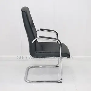 Leather Sled Base Office Conference Chair