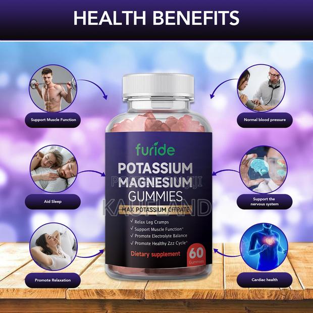 Potassium Magnesium Gummies Supplement Magnesium Glycinate B6 B12 - thumbnail 2