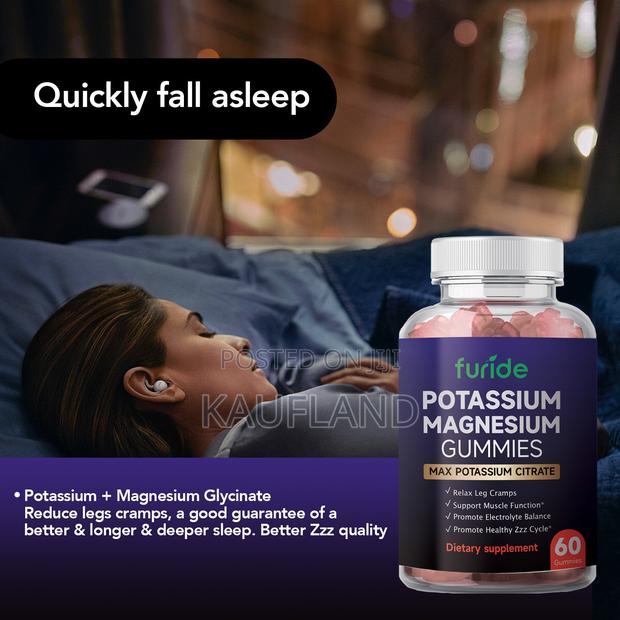 Potassium Magnesium Gummies Supplement Magnesium Glycinate B6 B12 - thumbnail 3