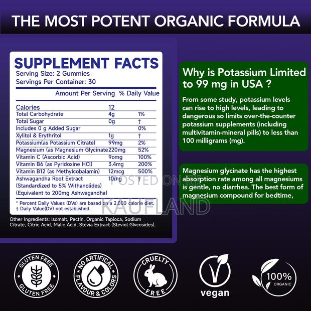 Potassium Magnesium Gummies Supplement Magnesium Glycinate B6 B12 - thumbnail 4