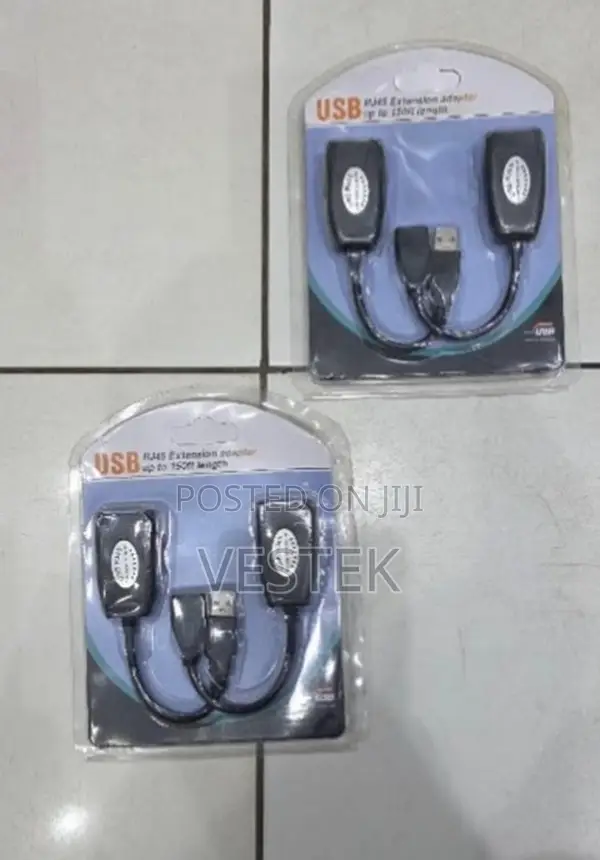 50ft Usb Extender Usb to Rj45 Over Cat5/16 Connection W/5v/2a Adapter