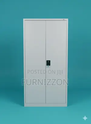 Modern Metallic Two Door Cabinet for Home and Office