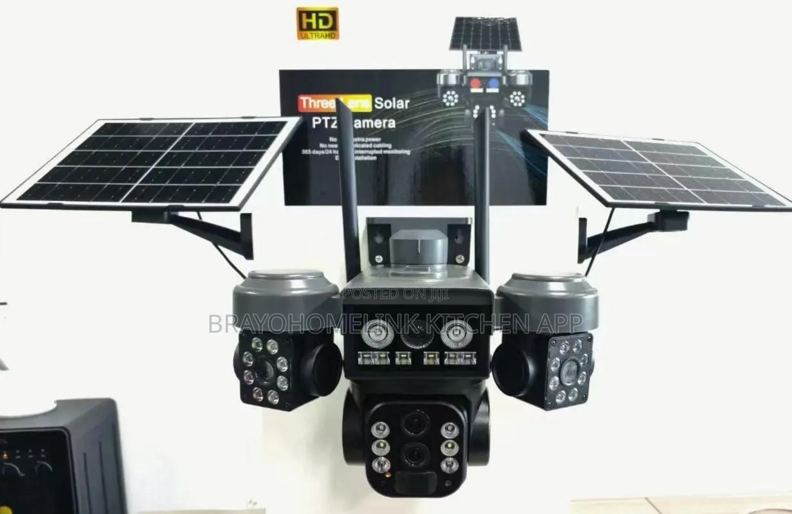  V380 4g Triple Lens Dual Pannel Security Solar Cameras