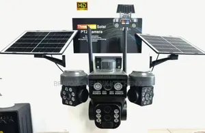  V380 4g Triple Lens Dual Pannel Security Solar Cameras