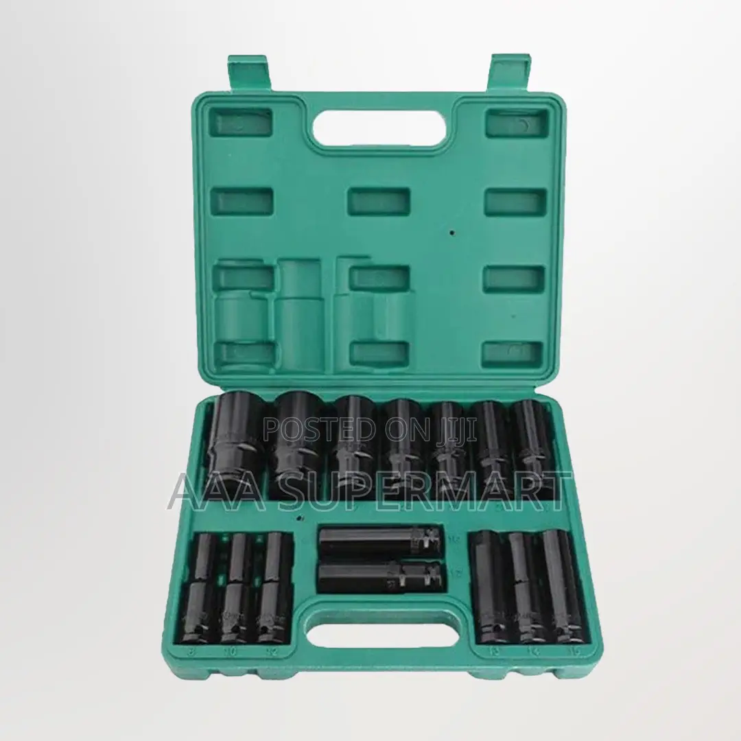Tq73006 15 Pcs Long 1/2" Socket Set