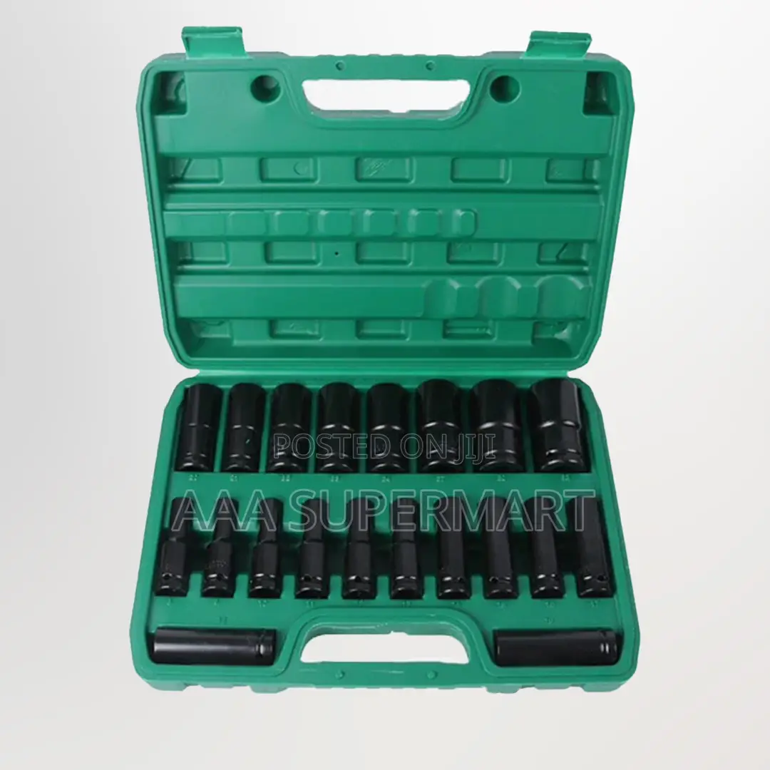 Tq73009 20 Pcs Long 1/2" Socket Set
