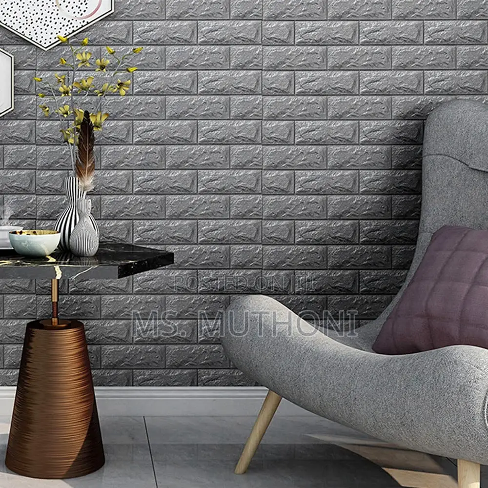 4 PCS Peel and Stick Foam With a 3d Brick Texture.
