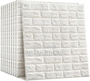 4 PCS Peel and Stick Foam With a 3d Brick Texture.