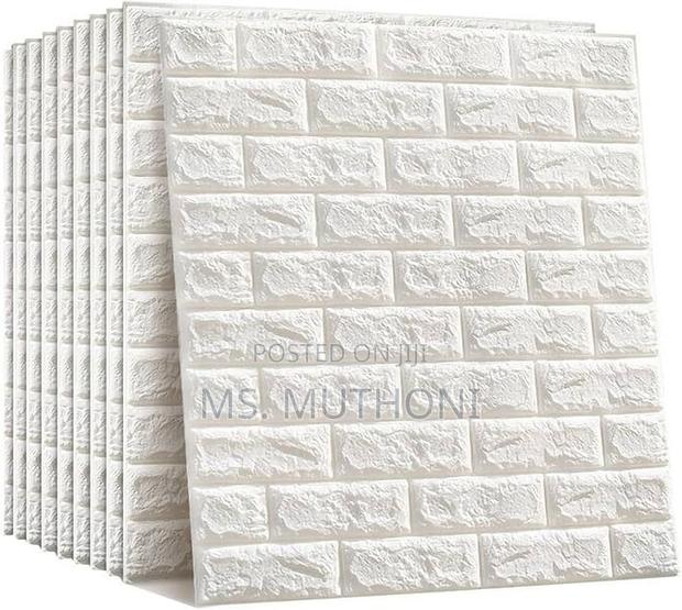 4 PCS Peel and Stick Foam With a 3d Brick Texture. - thumbnail 5