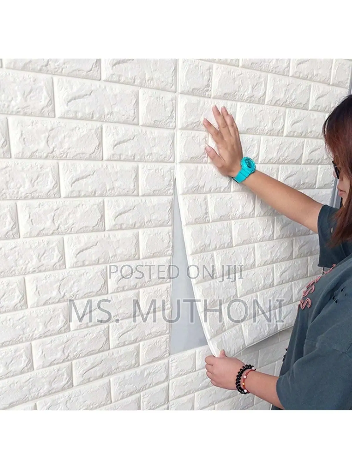 4 PCS Peel and Stick Foam With a 3d Brick Texture.