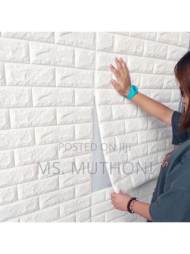 4 PCS Peel and Stick Foam With a 3d Brick Texture. - main view