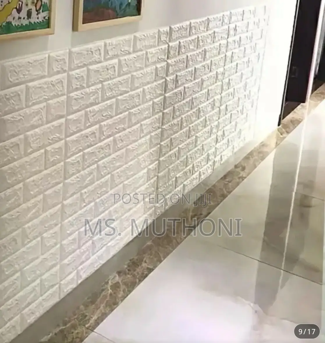 4 PCS Peel and Stick Foam With a 3d Brick Texture.
