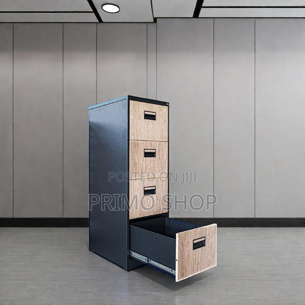 Office Cabinet : Metallic 4-Drawer Office Cabinet - thumbnail 5