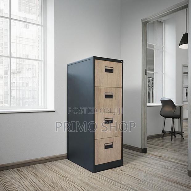 Office Cabinet : Metallic 4-Drawer Office Cabinet - thumbnail 6