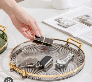 Decorative Acrylic Tray With Golden Handle_pa - thumbnail 2