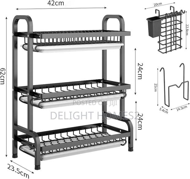 Tier All in 1 Bowl Rack Dish Drainer_pa - thumbnail 3