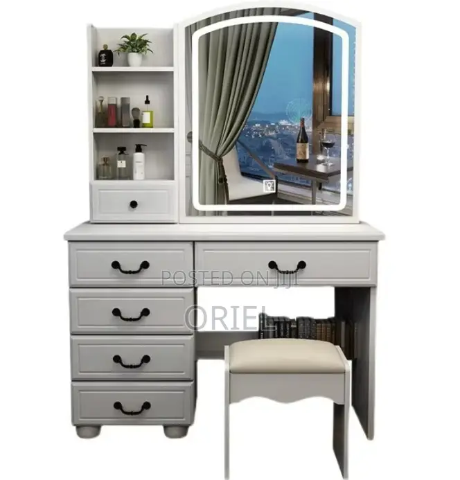 Dressing Tables; Designer Dressing Table With Mirror and Shelves