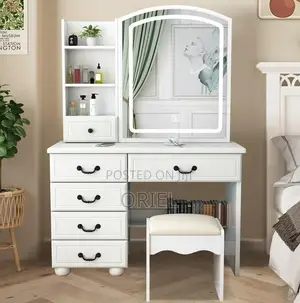 Dressing Tables; Designer Dressing Table With Mirror and Shelves