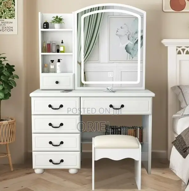 Dressing Tables; Designer Dressing Table With Mirror and Shelves