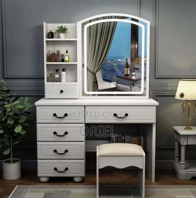 Dressing Tables; Designer Dressing Table With Mirror and Shelves