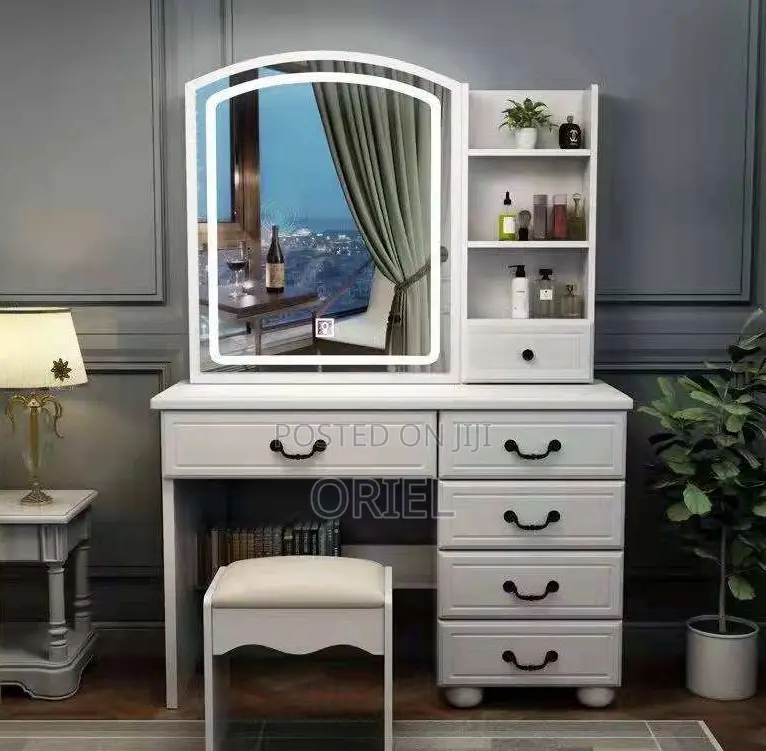 Dressing Tables; Designer Dressing Table With Mirror and Shelves
