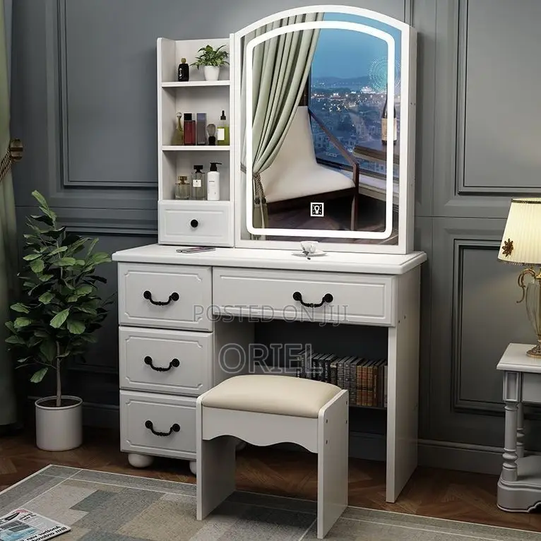 Dressing Tables; Designer Dressing Table With Mirror and Shelves