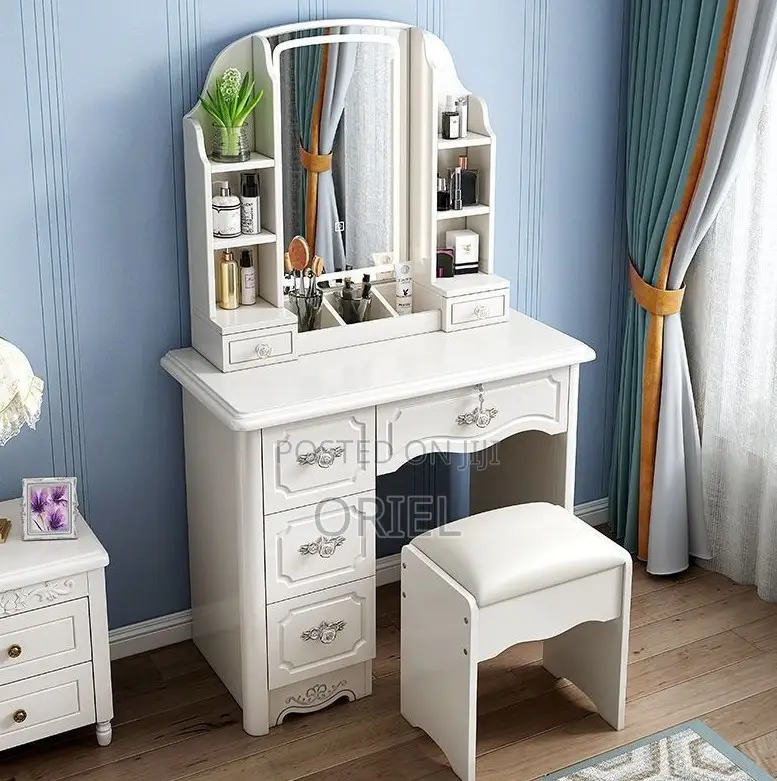 Dressing Tables; Designer Dressing Table With Mirror and Shelves
