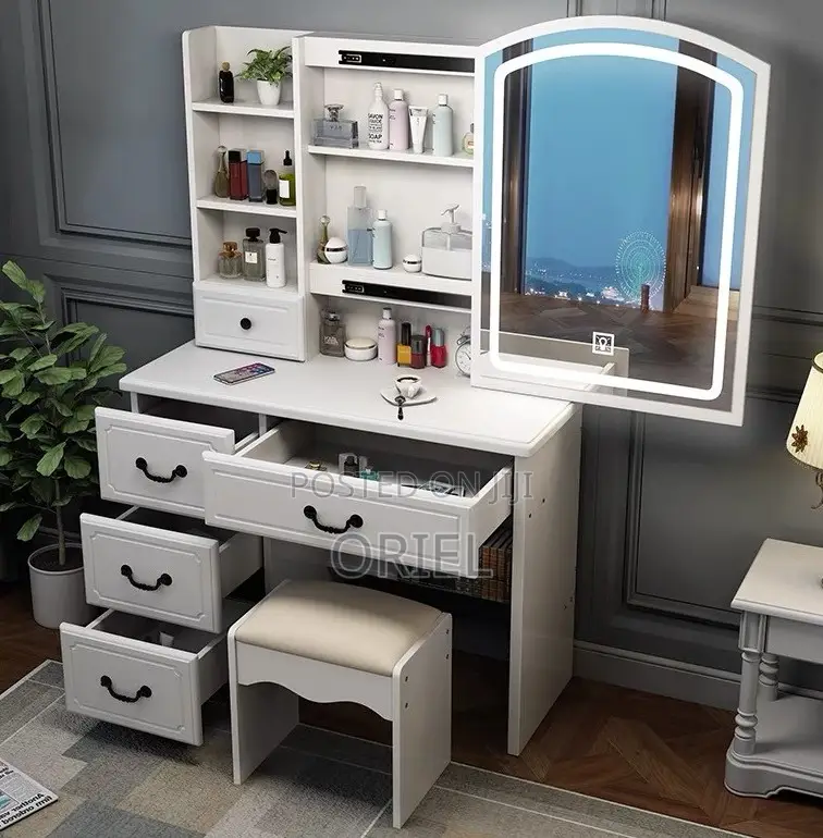 Dressing Tables; Designer Dressing Table With Mirror and Shelves