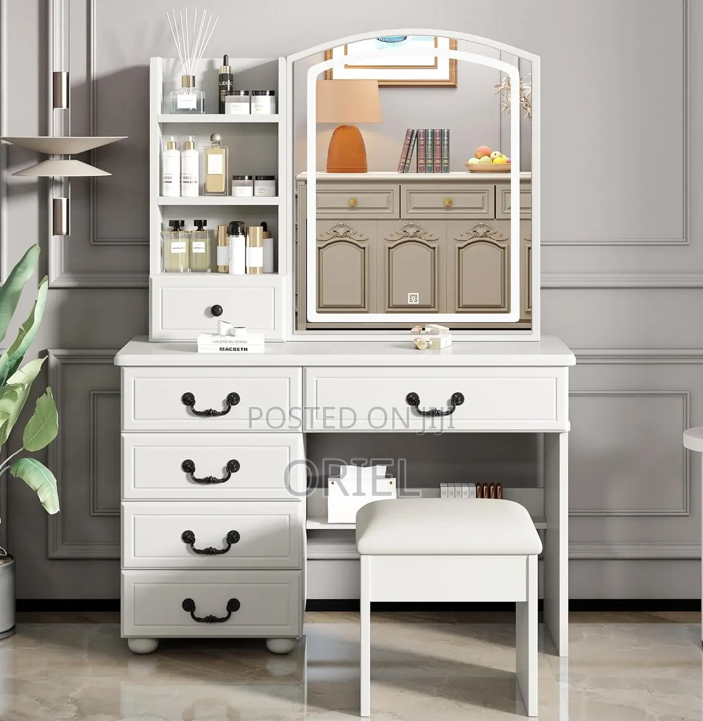 Dressing Tables; Designer Dressing Table With Mirror and Shelves