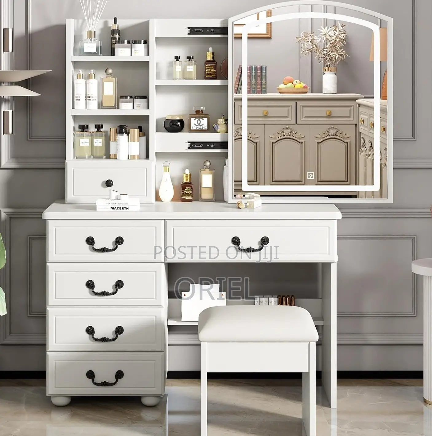 Dressing Tables; Designer Dressing Table With Mirror and Shelves