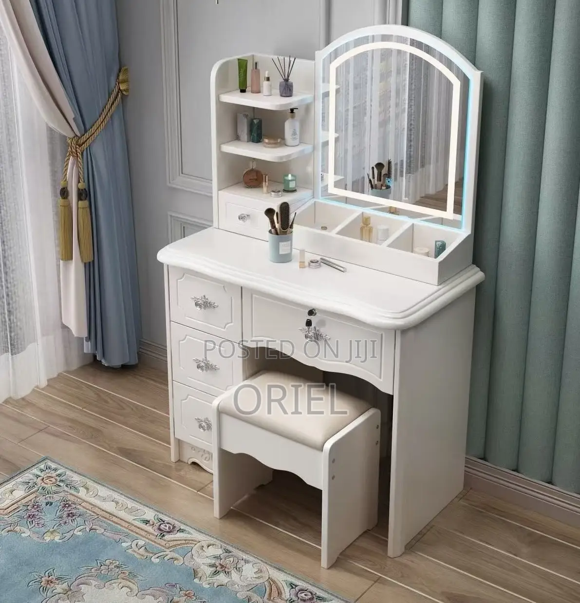 Dressing Tables; Designer Dressing Table With Mirror and Shelves