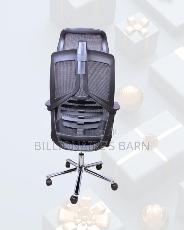 Black High-Back Mesh Chair |Smooth Rolling Comfort for Busy Workdays | - thumbnail 4